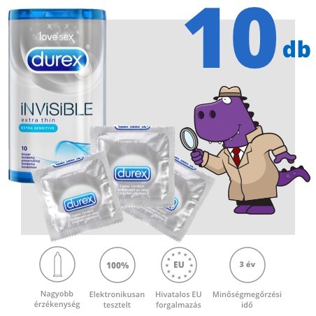 Durex Invisible Extra Thin Extra Sensitive 10db